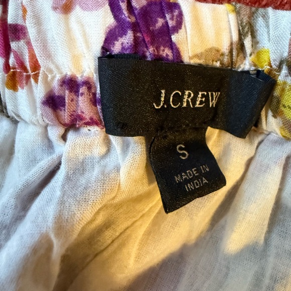 J. Crew White Floral Smocked Sundress with Purple & Yellow Print - Picture 6 of 6